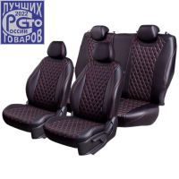 Чехлы Премиум Экокожа Байрон Ромб на Lada Vesta / Vesta SW Cross (2015+)