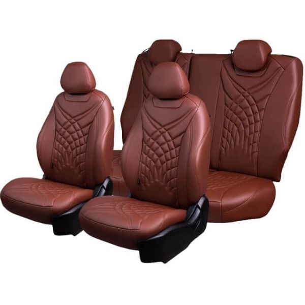 Чехлы Премиум Экокожа Байрон Президент|Жук на Kia Spectra 2004-2011 г.в.