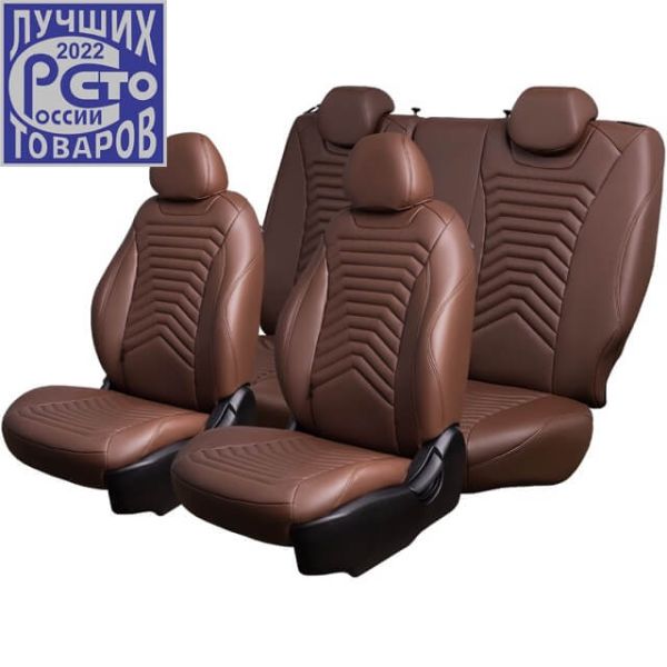 Чехлы Премиум Экокожа Байрон Президент|Жук на Kia Spectra 2004-2011 г.в.