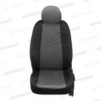 Чехлы Автопилот Алькантара Ромб на Toyota Highlander 2 2007-2013 г.в.