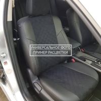 Чехлы Автопилот Алькантара Ромб на Toyota Highlander 2 2007-2013 г.в.
