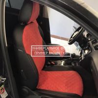 Чехлы Автопилот Алькантара Ромб на Toyota Highlander 2 2007-2013 г.в.