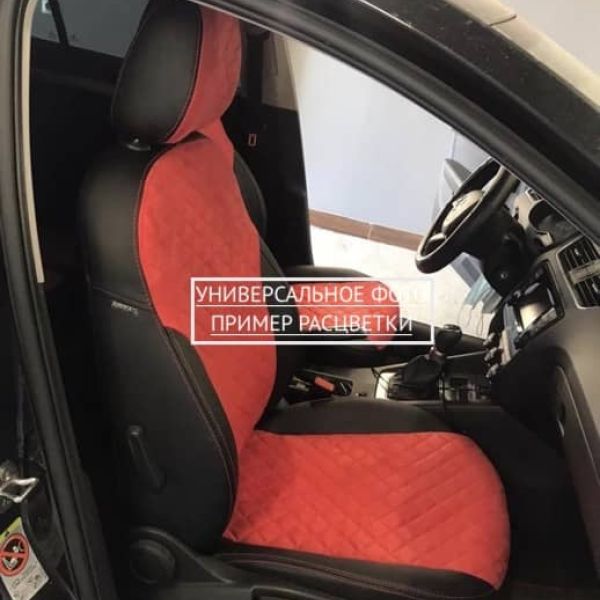 Чехлы Автопилот Алькантара Ромб на Toyota Highlander 2 2007-2013 г.в.