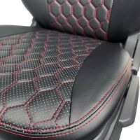 Чехлы Экокожа Ромб на Chevrolet Lanos