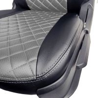 Чехлы Экокожа Ромб на Chevrolet Lanos