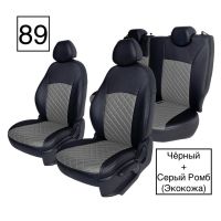 Чехлы Экокожа Ромб на Chevrolet Lanos