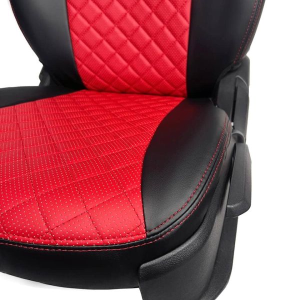 Чехлы Экокожа Ромб на Chevrolet Lanos